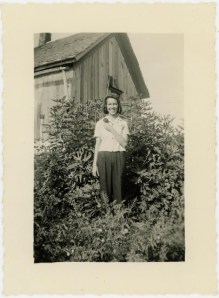 My nanny by a fig tree in Celeste, TX